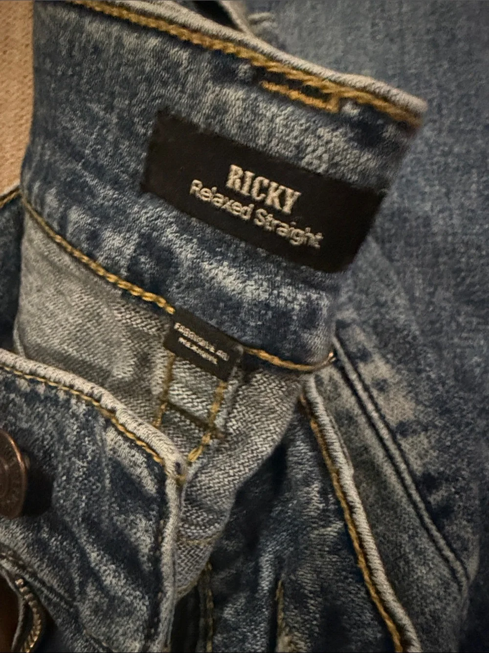 True Religion Light Blue Denim Jeans with Signature Flap Pocket